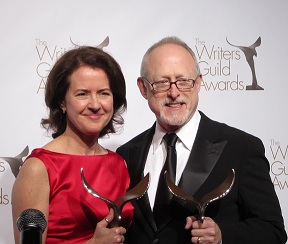 Michelle Ashford and Robert Schenkkan at the WGAs